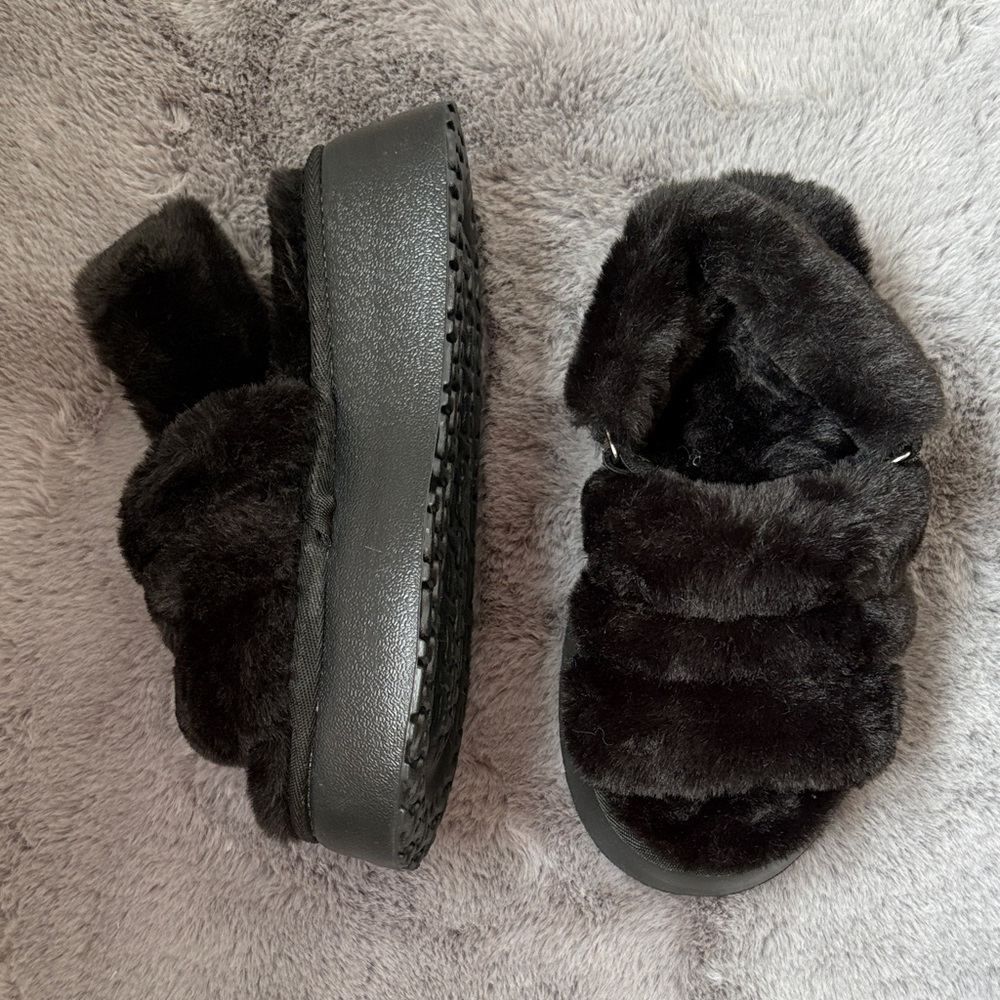 Black Furry Slide